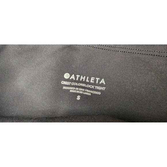 Athleta Pants Women S Leggings Crest Colorblock Stretch Hi Rise Black - Picture 5 of 8